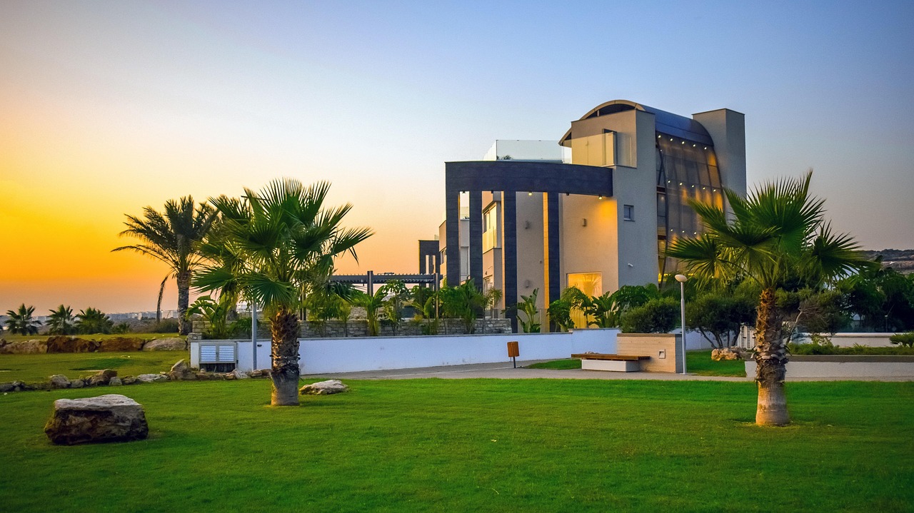 villa, tourism, luxury, architecture, building, nature, afternoon, garden